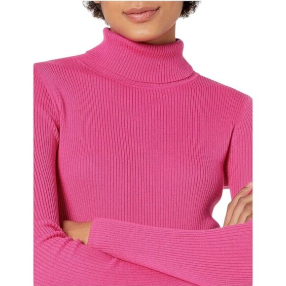 Amazon Essentials Women's Bright Pink Slim Fit Turtleneck Sweater SIZE-XL - Picture 5 of 8